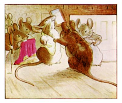 Mice measuring snippets for waistcoats