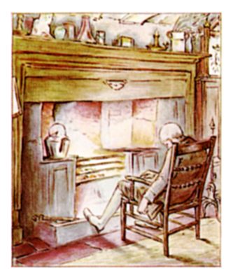Asleep by the kitchen fire