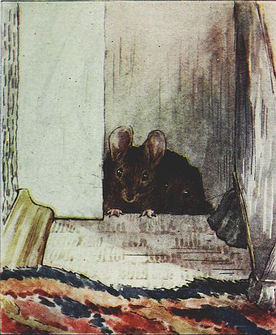Tom Thumb popping his head out from under the skirting-board