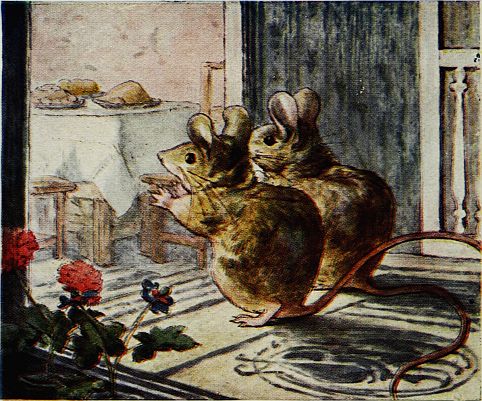 Peeping into the dollhouse dining room