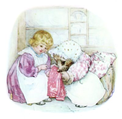 Washing Mrs. Rabbit's red handkerchief separately