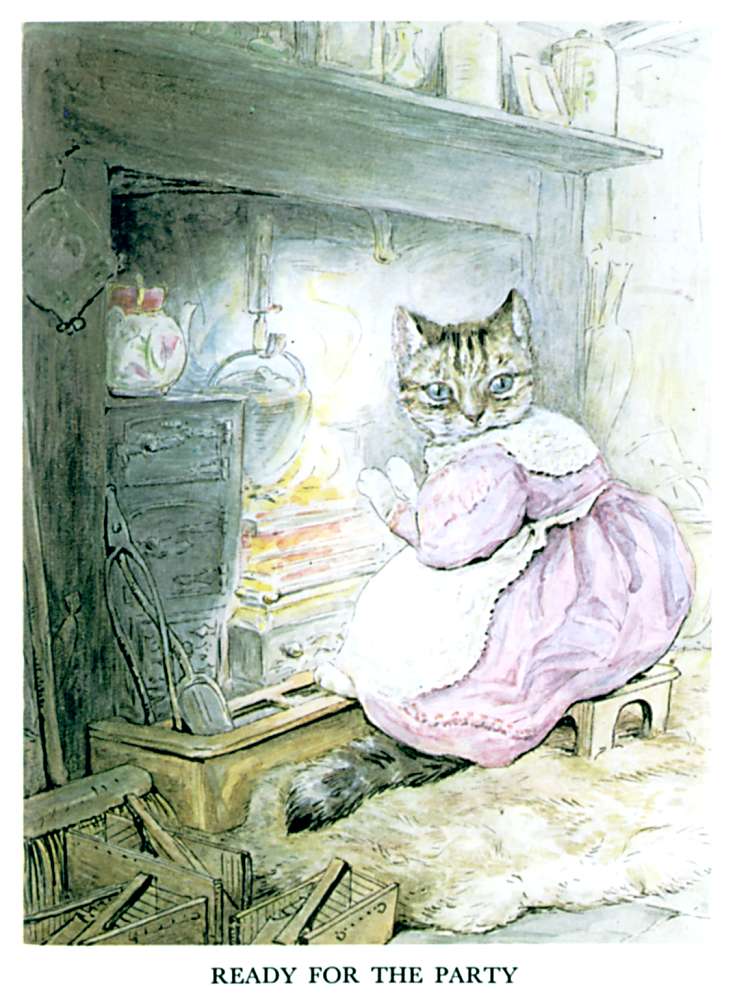 Ribby sitting by the fire