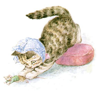 Miss Moppet teasing the Mouse
