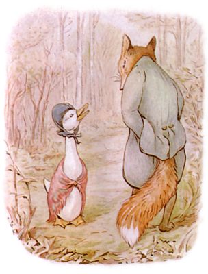 Jemima explaining her troubles to the foxy gentleman