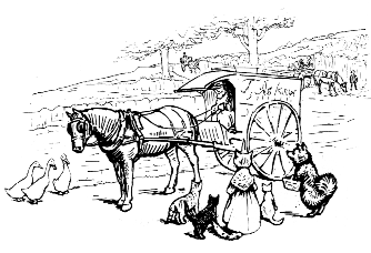 The tradesmen's carts passing by