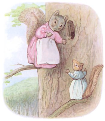 The two wives listening at the woodpecker hole