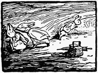 Benjamin Bunny setting off to find his family