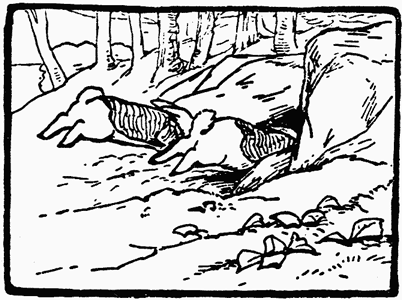 Peter and Benjamin digging their tunnel