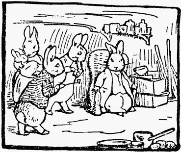 The happy reunion with Flopsy and the babies
