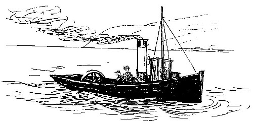 Ship heeled over