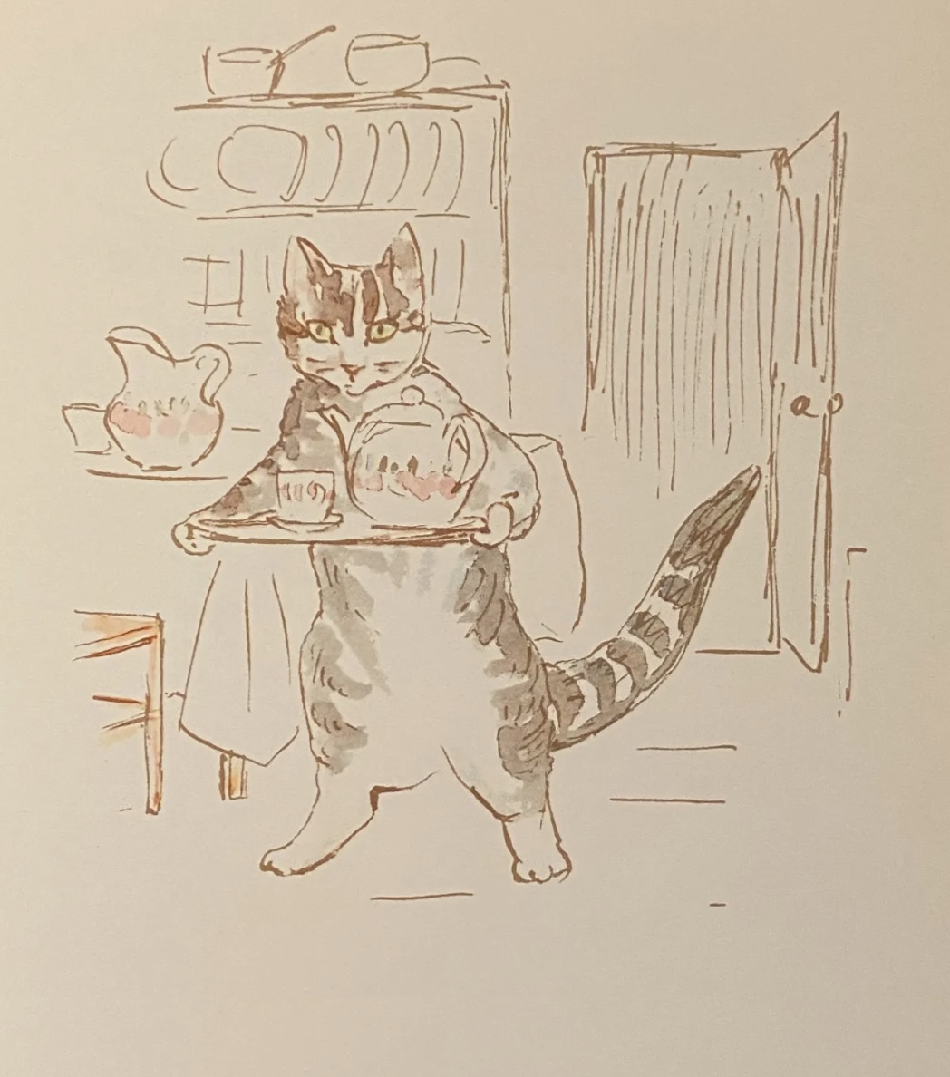 The Hostess<br>A polite invitation for tea<br>Beatrix Potter (1906)
